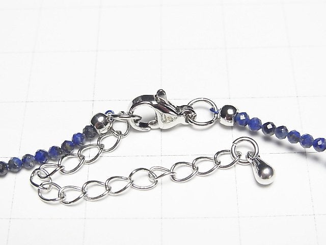 [Video]High Quality! Lapislazuli AA++ Faceted Round 2mm Necklace