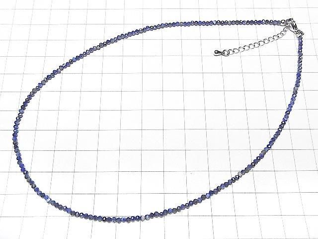 [Video] High Quality! Lapislazuli AA++ Faceted Round 2mm Necklace