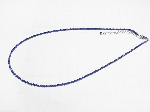 [Video] High Quality! Lapislazuli AAA Faceted Round 2mm Necklace