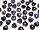 [Video] Black Agate x Purple Color Quartz Undrilled Heart 19x20mm 2pcs