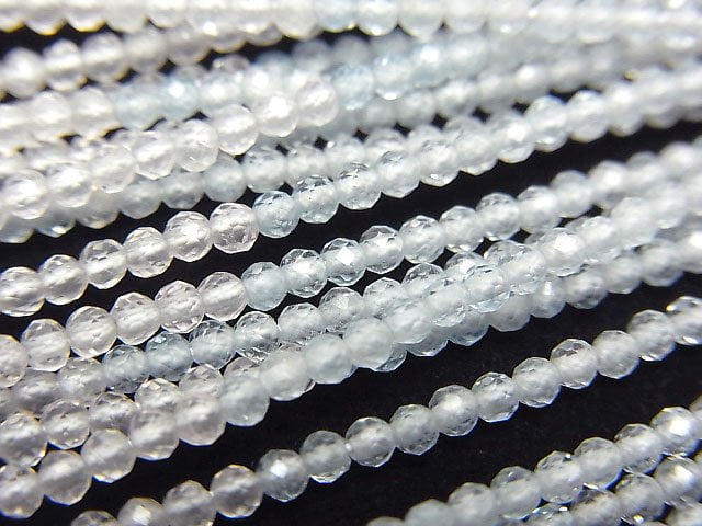 [Video]High Quality! Beryl Mix (Multicolor Aquamarine) AAA Faceted Button Rondelle 2x2x1.5mm 1strand beads (aprx.15inch/38cm)
