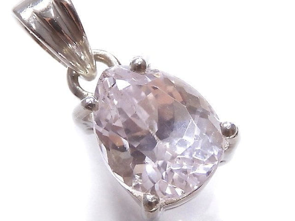 [Video][One of a kind] High Quality Kunzite AAA Faceted Pendant Silver925 NO.73