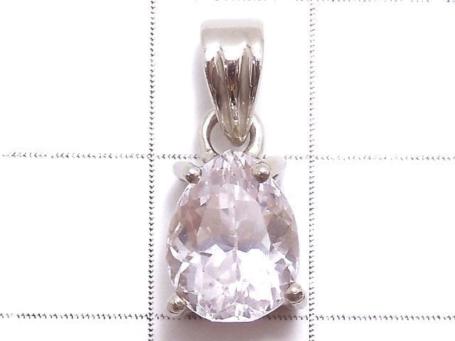 [Video][One of a kind] High Quality Kunzite AAA Faceted Pendant Silver925 NO.73