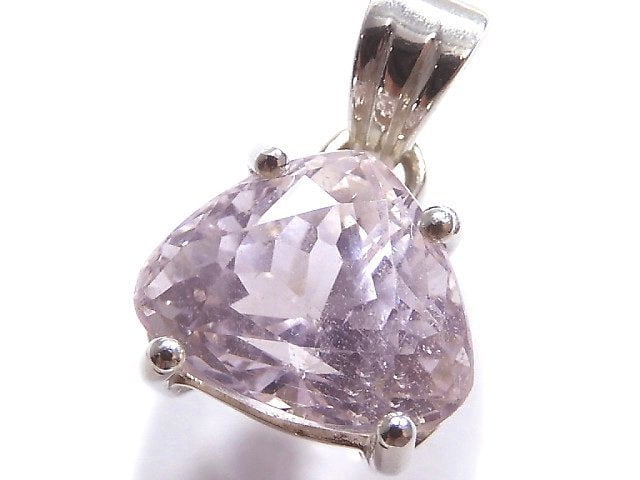 [Video][One of a kind] High Quality Kunzite AAA Faceted Pendant Silver925 NO.78