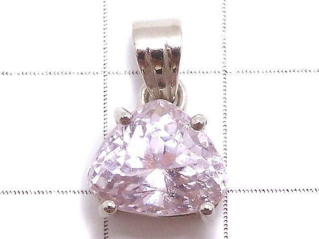 [Video][One of a kind] High Quality Kunzite AAA Faceted Pendant Silver925 NO.78