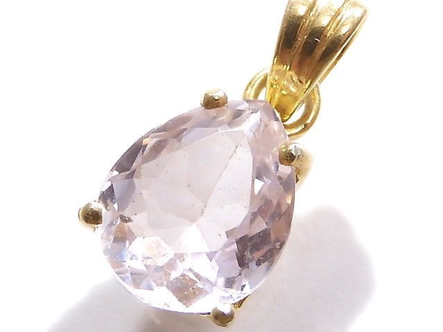 [Video][One of a kind] High Quality Kunzite AAA Faceted Pendant 18KGP NO.85