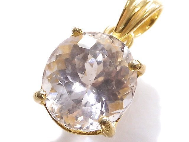 [Video][One of a kind] High Quality Kunzite AAA Faceted Pendant 18KGP NO.89