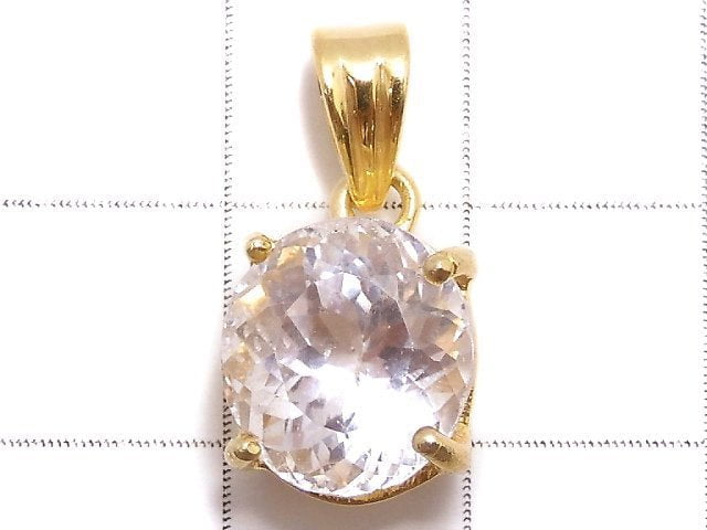 [Video][One of a kind] High Quality Kunzite AAA Faceted Pendant 18KGP NO.89