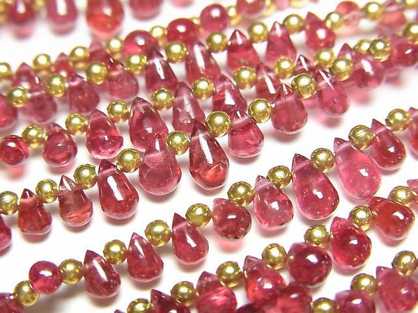 [Video]High Quality Red Spinel AAA Drop (Smooth) half or 1strand beads (aprx.6inch/15cm)