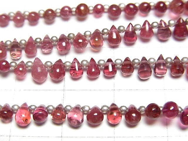 [Video]High Quality Red Spinel AA++ Drop (Smooth) half or 1strand beads (aprx.7inch/19cm)