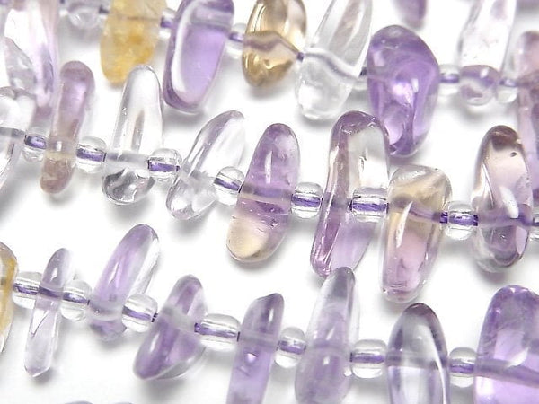 [Video]Amethyst xCitrine AAA- Nugget Top Side Drilled Hole 1strand beads (aprx.15inch/37cm)