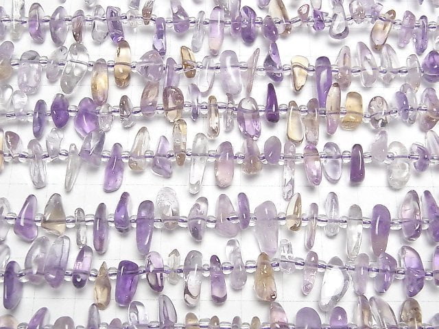 [Video]Amethyst xCitrine AAA- Nugget Top Side Drilled Hole 1strand beads (aprx.15inch/37cm)