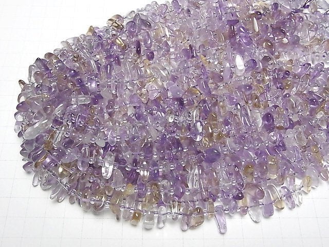 [Video]Amethyst xCitrine AAA- Nugget Top Side Drilled Hole 1strand beads (aprx.15inch/37cm)