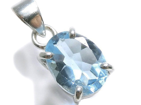 [Video][One of a kind] High Quality Sky Blue Topaz AAA Pendant Silver925 NO.42