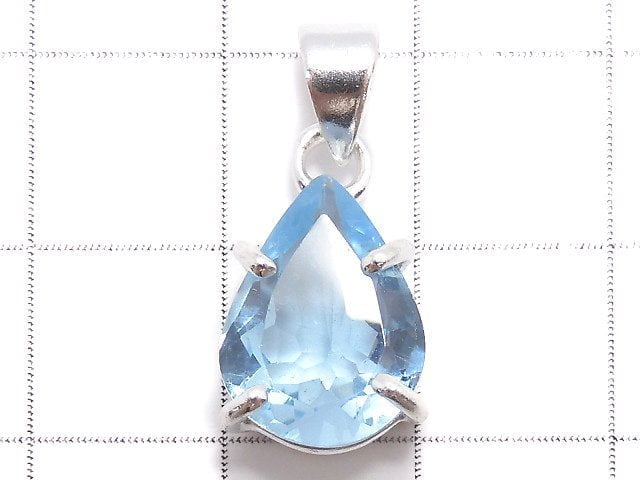 [Video][One of a kind] High Quality Sky Blue Topaz AAA Pendant Silver925 NO.45