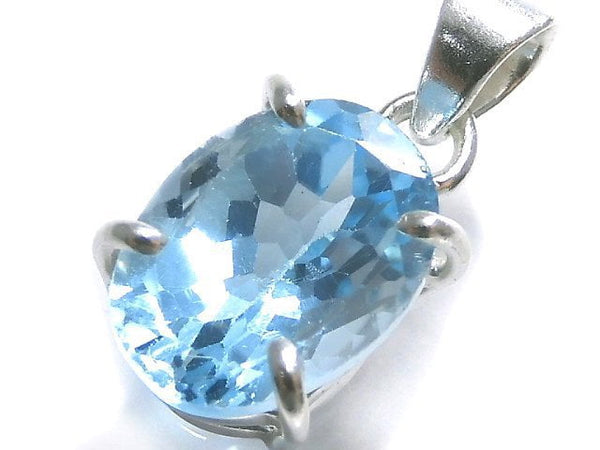 [Video][One of a kind] High Quality Sky Blue Topaz AAA Pendant Silver925 NO.46