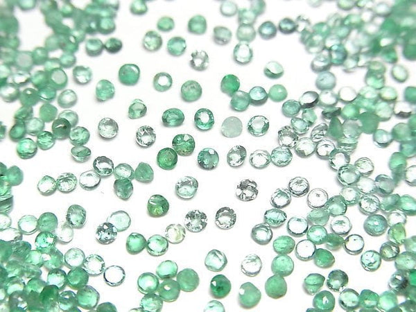 [Video]Zambia High Quality Emerald AAA- Loose stone Round Faceted 1.75x1.75mm 10pcs