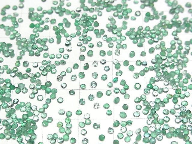 [Video]Zambia High Quality Emerald AAA- Loose stone Round Faceted 1.75x1.75mm 10pcs