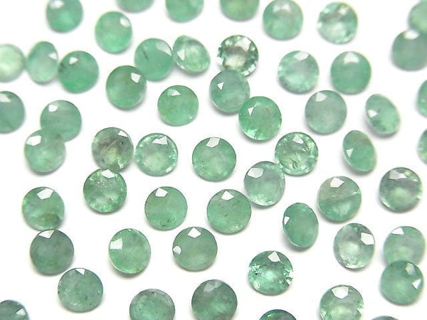 [Video]Zambia High Quality Emerald AA++ Loose stone Round Faceted 4x4mm 1pc