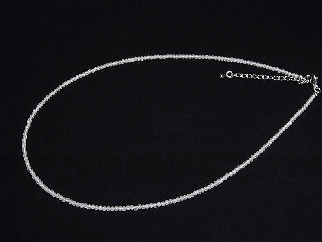 [Video] High Quality! Rainbow Moonstone AA++ Faceted Round 2mm Necklace