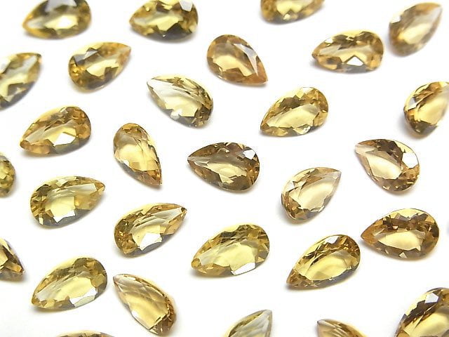 [Video]High Quality Heliodor AAA Loose stone Pear shape Faceted 8x5mm 2pcs