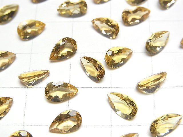 [Video]High Quality Heliodor AAA Loose stone Pear shape Faceted 8x5mm 2pcs