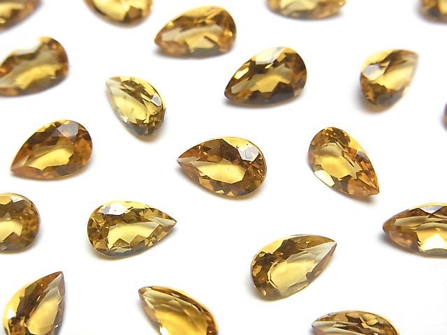 [Video]High Quality Heliodor AAA Loose stone Pear shape Faceted 8x5mm 2pcs