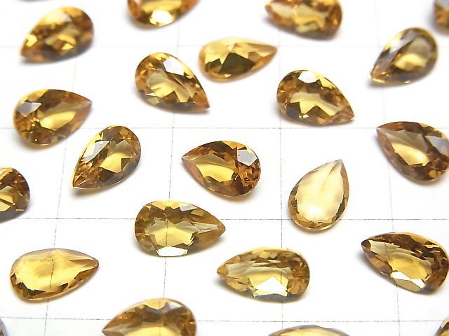 [Video]High Quality Heliodor AAA Loose stone Pear shape Faceted 8x5mm 2pcs