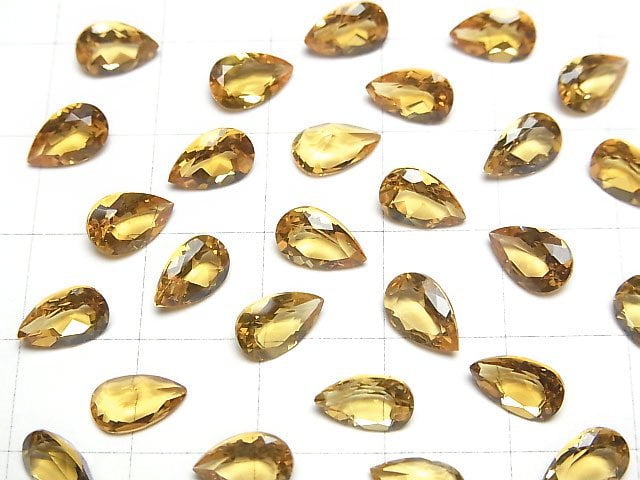 [Video]High Quality Heliodor AAA Loose stone Pear shape Faceted 8x5mm 2pcs