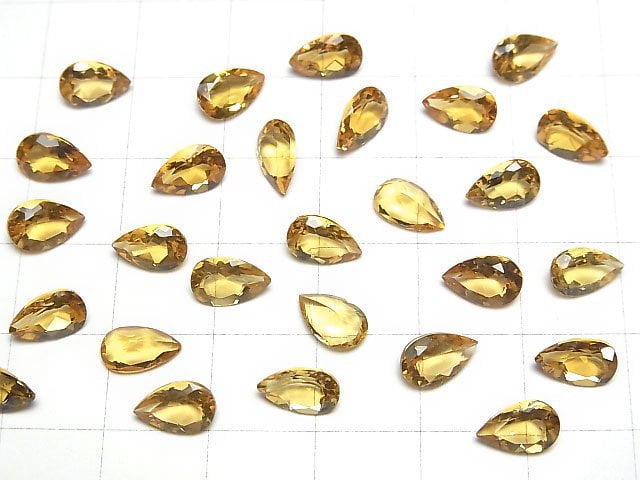 [Video]High Quality Heliodor AAA Loose stone Pear shape Faceted 8x5mm 2pcs