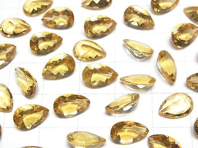 [Video]High Quality Heliodor AAA Loose stone Pear shape Faceted 10x7mm 1pc