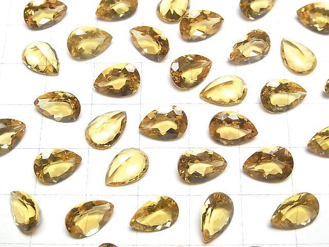 [Video]High Quality Heliodor AAA Loose stone Pear shape Faceted 10x7mm 1pc