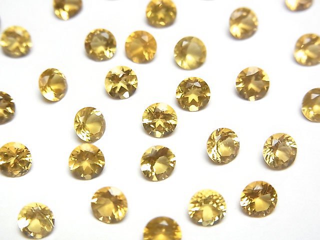 [Video]High Quality Heliodor AAA Loose stone Round Faceted 4x4mm 5pcs