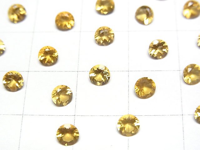 [Video]High Quality Heliodor AAA Loose stone Round Faceted 4x4mm 5pcs