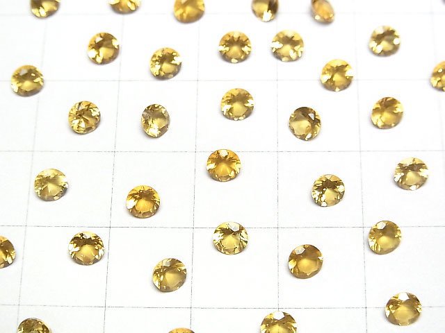 [Video]High Quality Heliodor AAA Loose stone Round Faceted 4x4mm 5pcs