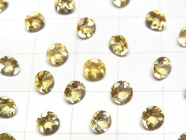 [Video]High Quality Heliodor AAA Loose stone Round Faceted 5x5mm 2pcs