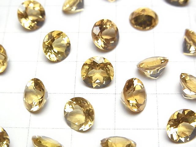 [Video]High Quality Heliodor AAA Loose stone Round Faceted 8x8mm 1pc