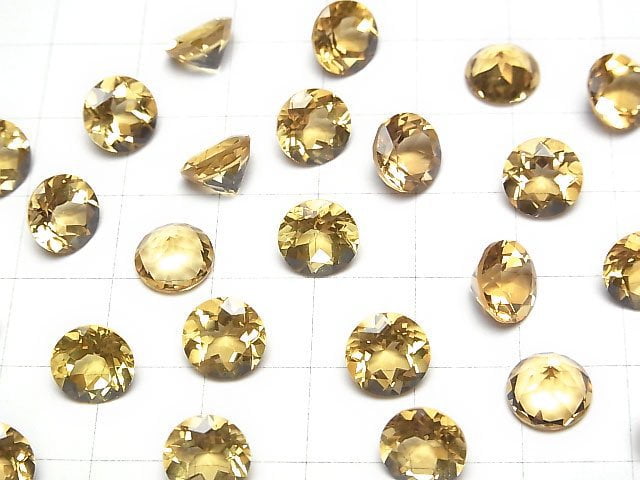 [Video]High Quality Heliodor AAA Loose stone Round Faceted 8x8mm 1pc