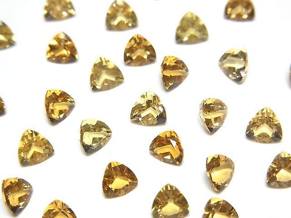 [Video]High Quality Heliodor AAA Loose stone Triangle Faceted 5x5mm 3pcs