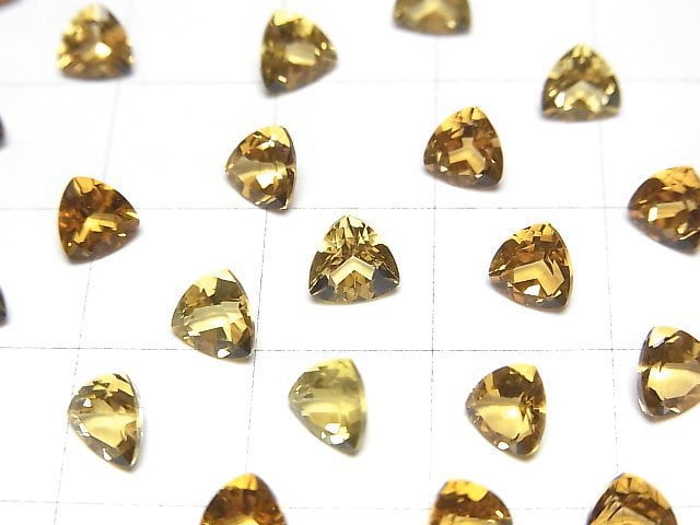 [Video]High Quality Heliodor AAA Loose stone Triangle Faceted 5x5mm 3pcs