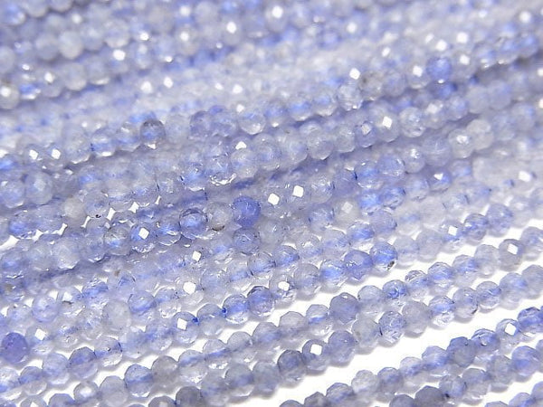 [Video]High Quality! Tanzanite AAA- Semi-Faceted Round 2mm 1strand beads (aprx.15inch/37cm)