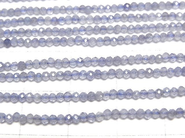 [Video]High Quality! Tanzanite AAA- Semi-Faceted Round 2mm 1strand beads (aprx.15inch/37cm)