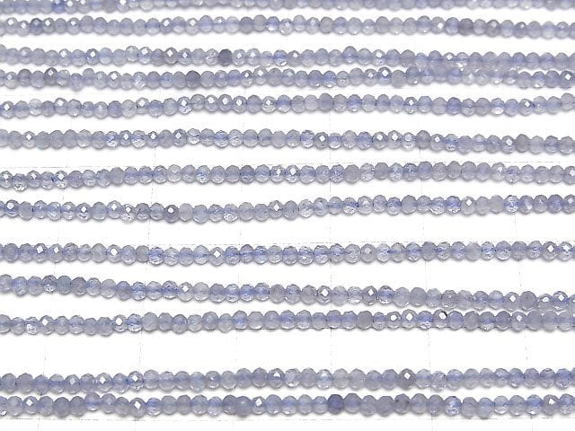 [Video]High Quality! Tanzanite AAA- Semi-Faceted Round 2mm 1strand beads (aprx.15inch/37cm)