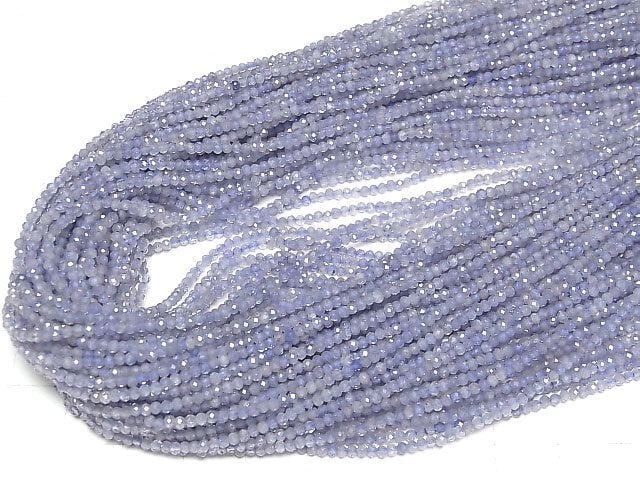 [Video]High Quality! Tanzanite AAA- Semi-Faceted Round 2mm 1strand beads (aprx.15inch/37cm)