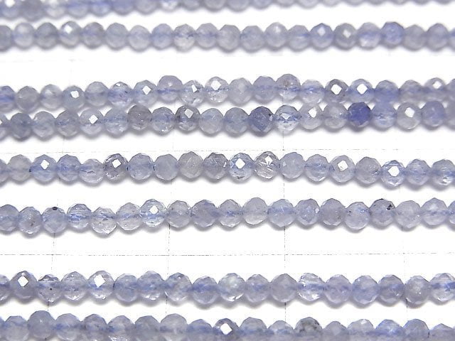 [Video] High Quality! Tanzanite AAA- Faceted Round 2mm 1strand beads (aprx.15inch/37cm)