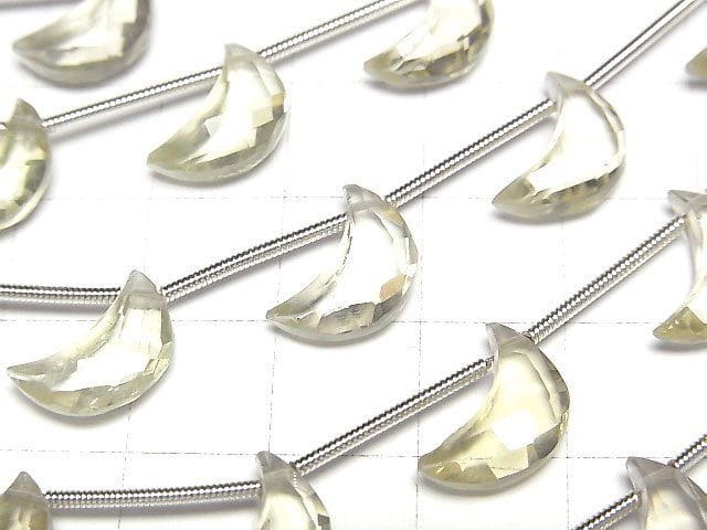 [Video] High Quality Lemon Quartz AAA- Crescent Shape 12x8mm half or 1strand (6pcs )