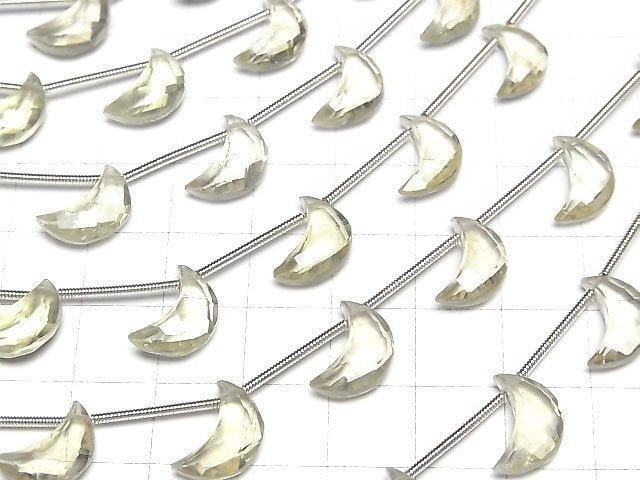 [Video] High Quality Lemon Quartz AAA- Crescent Shape 12x8mm half or 1strand (6pcs )