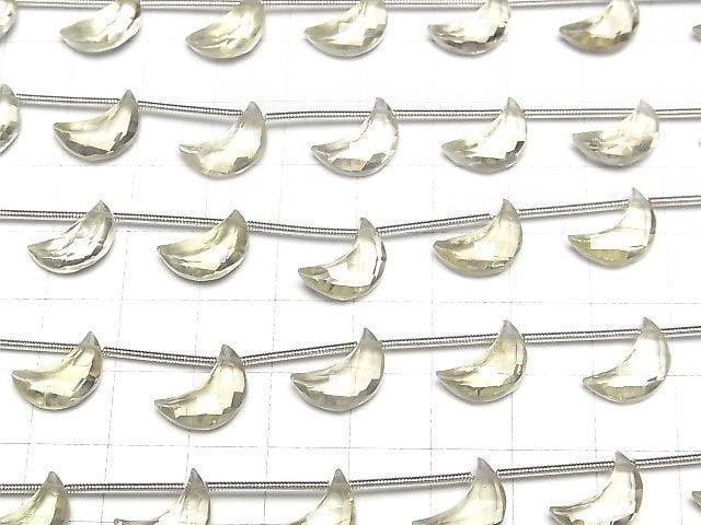 [Video] High Quality Lemon Quartz AAA- Crescent Shape 12x8mm half or 1strand (6pcs )