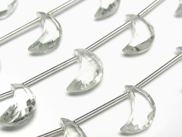 [Video]High Quality Green Amethyst AAA- Crescent Shape 12x8mm half or 1strand (6pcs)