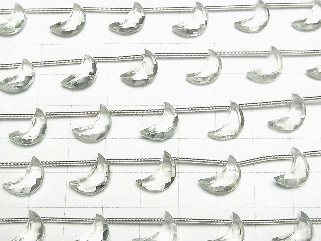 [Video]High Quality Green Amethyst AAA- Crescent Shape 12x8mm half or 1strand (6pcs)